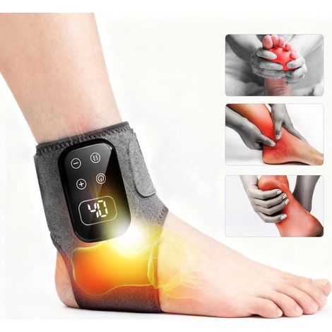Appareil de massage des pieds sans fil – 3 modes et 5 niveaux de chaleur – Soulage la cheville, le talon, la plante, la voûte plantaire, la tendinite d’Achille et la fasciite plantaire (1/5)
