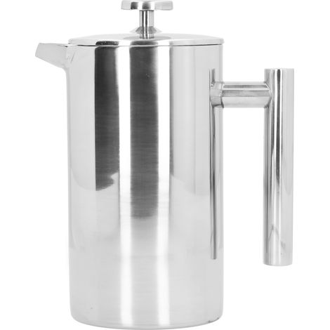 Cafetière à infusion manuelle 1000 ml en acier inoxydable, bouilloire double couche pour café filtre (1/5)