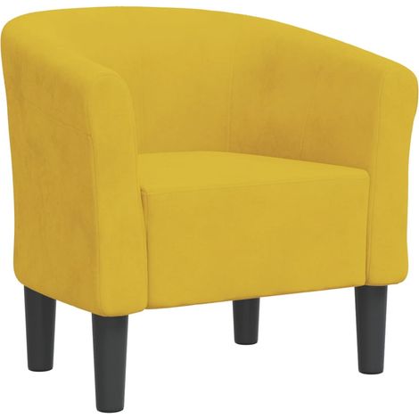 Chaise de salon,Chaise cabriolet jaune velours CFW62029