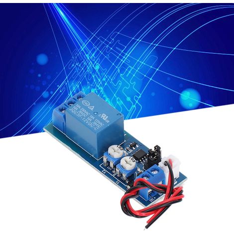HCW-03 Einstellbares multifunktionales Doppelrelaismodul mit Endlosschleife/einfacher Zeitverzögerung, 12 V (1/5)