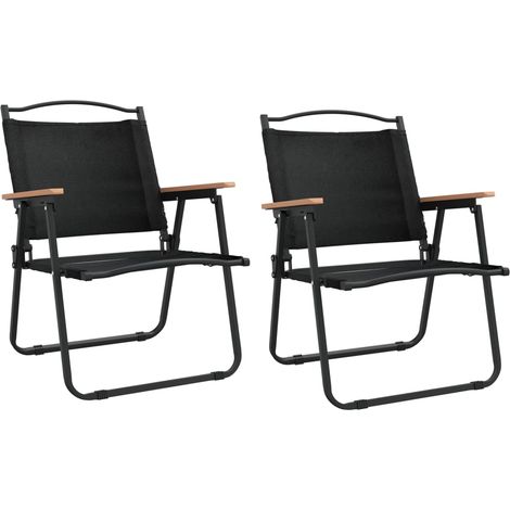 Maison Exclusive - Campingstühle 2 Stk. Schwarz 54x55x78 cm Oxfor