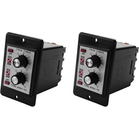 Interrupteur à minuterie double marche/arrêt 2X, bouton de commande, carte relais ATDV-YC 6S-60M, accès électrique AC 110/220V (AC110/220V) (1/5)
