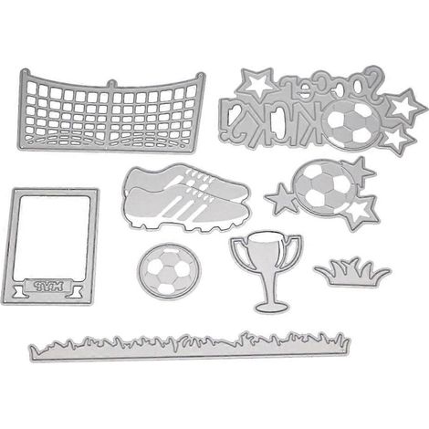 Fußball-Stanzschablone für Metall, DIY-Scrapbooking-Album, Stempel, Papierkarte, Prägung