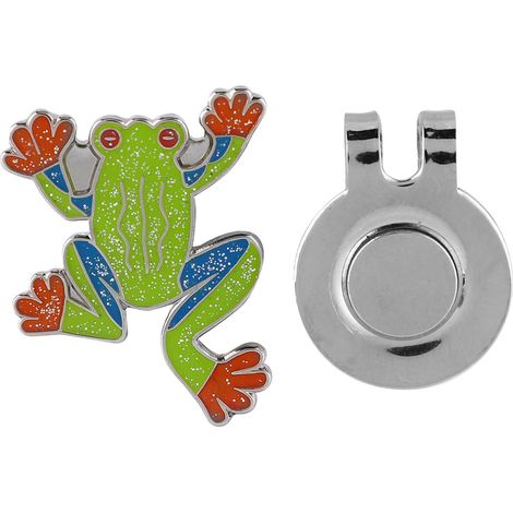 Porte-marqueur de balle magnétique en métal durable pour golfeur, clip pour visière de casquette (1/5)