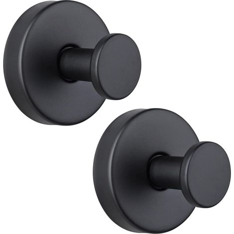Lot de 2 crochets à ventouse pour douche, salle de bain, cuisine, miroir en verre, carrelage, crochets à ventouse en acier inoxydable pour accrocher serviette, manteau, luffa, peignoir ju (1/5)