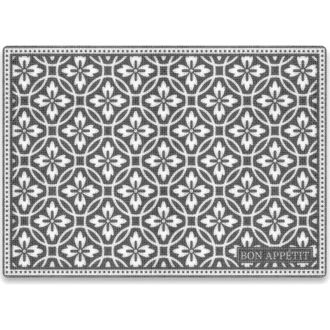 Set de table - Carreaux de ciment Blanc et Gris (1/2)