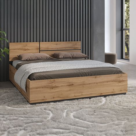 Lit 180x200 sommier inclus Lilia Bois (1/5)