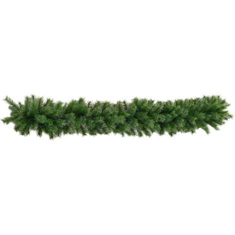 Künstliche grüne Weihnachtsgirlande 1,8 m mit 160 Spitzen für Treppe und Kamin (1/5)