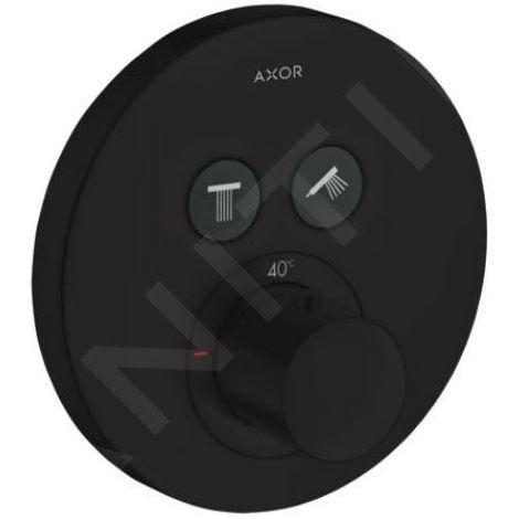 Ensemble de thermostat HG Axor ShowerSelect UP prêt à l'emploi, finition noire mate, rond (1/3)