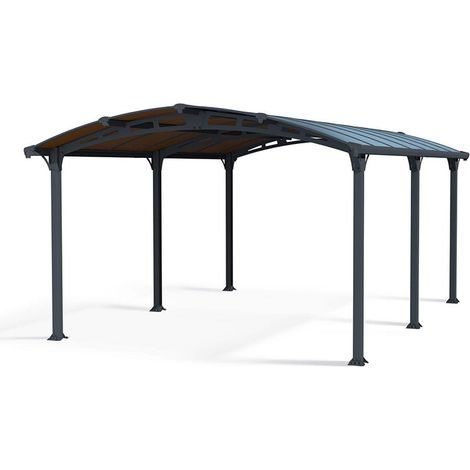 Arcadia Carport 5000 - Polycarbonate - L507 x W359 x H242 cm - Grey