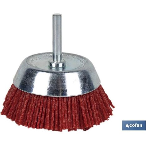 Spazzola a tazza 6 mm x ø75 nylon