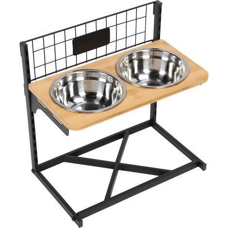 Gamelles surélevées pour chiens, réglables et amovibles, support distributeur de nourriture pour chats et chiens de petite, moyenne et grande taille (1/5)