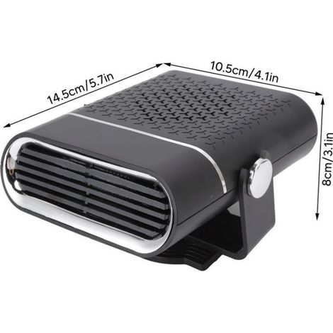 Chauffage Voiture - 12 V - Rotation 360° - Dégivreur Désembueur Pare-Brise - 1 Pièce