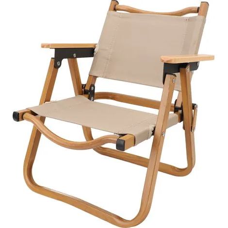 Chaise de camping pour enfants, en alliage d'aluminium et toile imitation bois, pliable et portable, pour les enfants de moins de 6 ans. (1/3)
