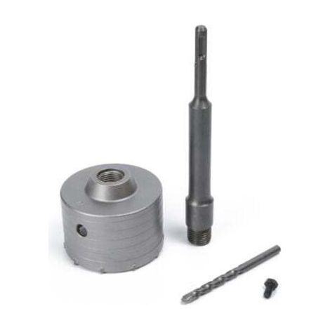 Scie cloche 100 mm – Tige SDS Plus 220 mm – Pour béton, ciment, brique, pierre – Alliage tungstène-cobalt pour perçage précis (1/4)