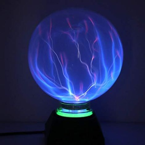 Lampe boule de plasma Lumière plasma magique 5 pouces Lampe globe statique Lumière bleue électrostatique tactile (1/5)