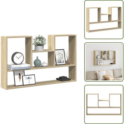 Wandregal Sonoma-Eiche 99x15x60 cm Holzwerkstoff - Wandregal - Wandregale - Schweberegal - Hängeregal (1/5)