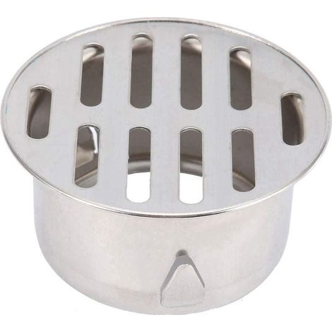 Floor Drain, Round Stainless Steel Balcony Sink, Removable Anti-Blocking Floor Drain for Outdoor Garden Drain Pipe, Drain Pipe, Roof, Balcony (Flat Mouth 75) (1/5)