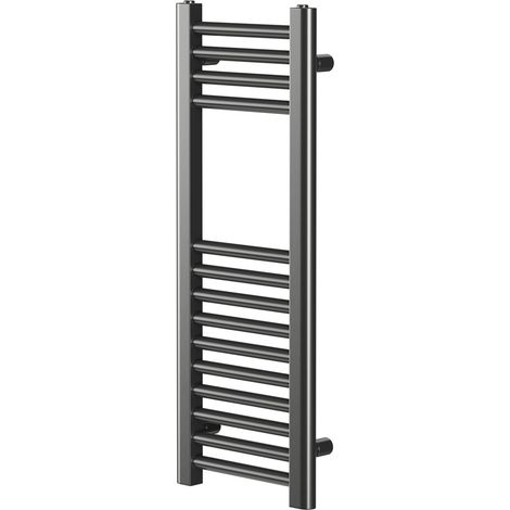 Pizarro Gunmetal Grey 800mm x 300mm Straight Heated Towel Rail (1/5)