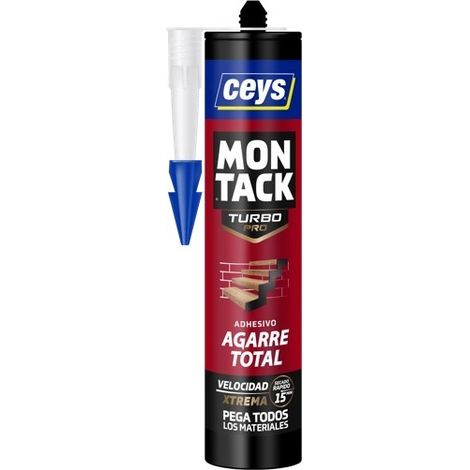 Adhesivo pro de montaje montack turbo transparente 290 ml