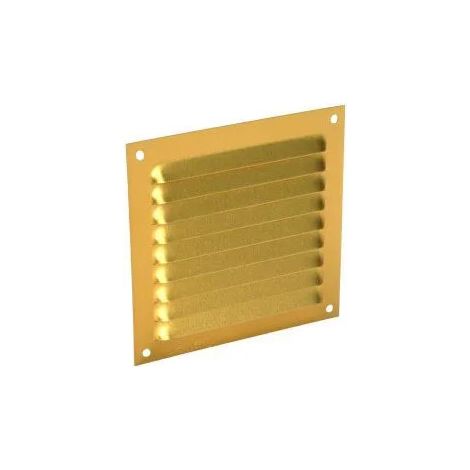 Nicoll – Grille de ventilation en aluminium anodisé doré 10x10 – Pour circulation d'air esthétique – Installation facile dans espaces confinés (1/2)