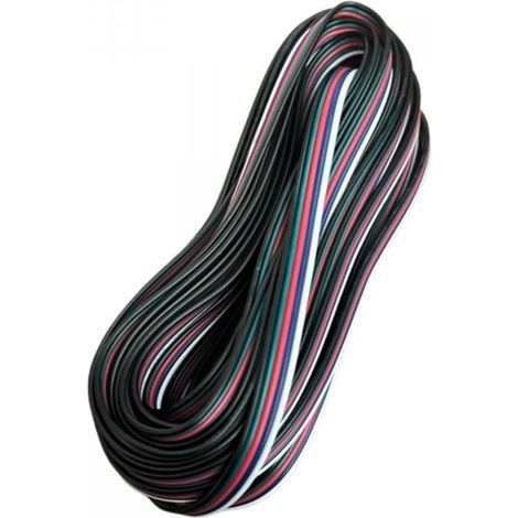 10 Metri Cavo Filo Elettrico Piattina Penta Polare 5X0,25 mmq Cavo di Prolunga Per Striscia Led RGBW