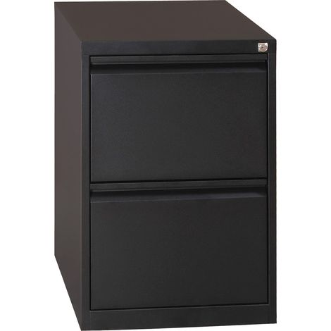 Classificatore 2 Cassetti 46x62x70,5 cm in Metallo Nero (1/4)