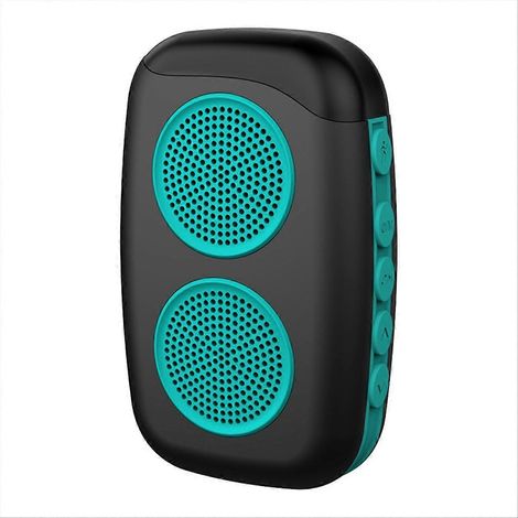 Mini enceinte Bluetooth de sport portable avec son stéréo et microphone, idéale pour les promenades en extérieur. Lecteur MP3 intégré. (1/5)