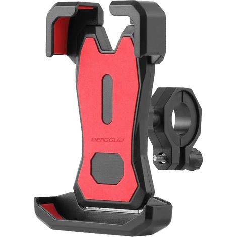 Support de téléphone pour vélo, fixation pour rétroviseur de guidon, rotation à 360°, antidérapant, antichoc, support universel pour téléphone portable de vélo (1/5)