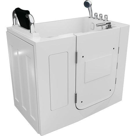 Sitzbadewanne Senioren Wanne Sitzwanne mit Tür S08-TH-C-L 110x68cm (1/5)