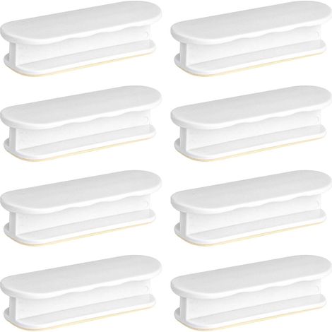 8 Pcs Poignées de Porte de Balcon Adhésives, Poignee de Meuble Cuisine Blanches, Bouton Poignées de Porte de Balcon Extérieures, Poignee Tiroir Armoire Placard Fenêtres Commode Portes en Verre (1/5)