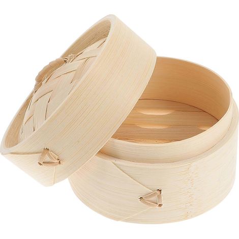 1 Ensemble de panier vapeur en bambou pour la cuisine, idéal pour les petits pains. (1/5)