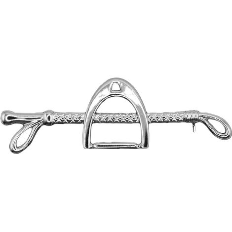 Oro - Plastron Brosche mit Peitsche und Peitsche Gold- oder Silber-Finish (1/2)