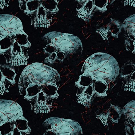 Tela Oxford decorativa para exteriores - Motivo de calavera I DX4258 (1/5)