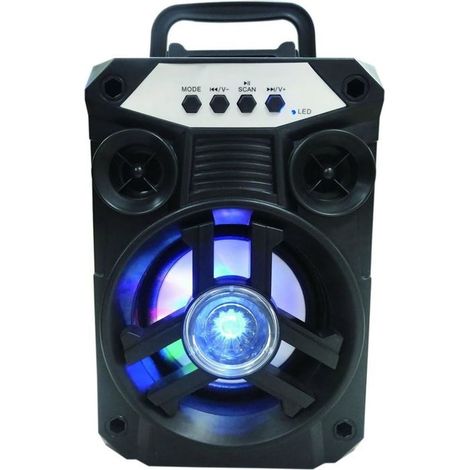 Altoparlante portatile Bluetooth 5.0 per esterni, altoparlante wireless portatile con microfono cablato, slot per scheda di memoria