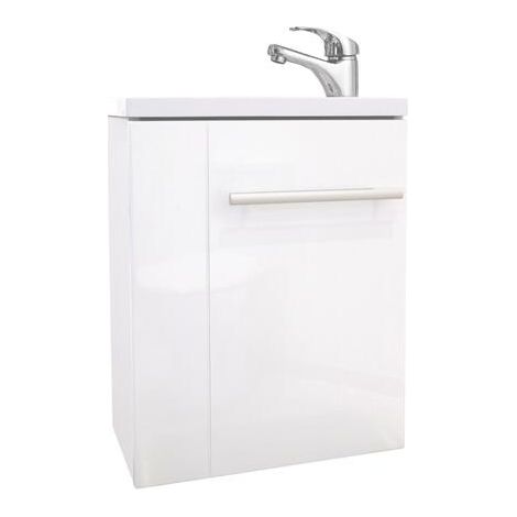 ONDEE ZEN - Lave-mains compact SAM - 40cm - Blanc - Laqué - Livré en kit