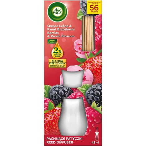 Bastoncini profumati Air Wick, Frutti di Bosco e Fiore di Pesco 42 ml