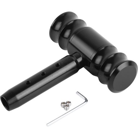 Joystick de poignée en T de voiture, pommeau de levier de vitesse noir antidérapant en aluminium antirouille confortable pour la mise à niveau (1/5)