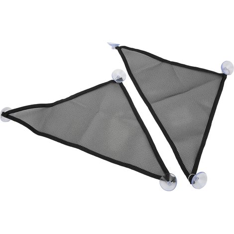 Lot de 2 hamacs pour reptiles, hamac triangulaire en maille avec ventouses pour iguanes, anolis, geckos et serpents, noir, taille L. (1/5)
