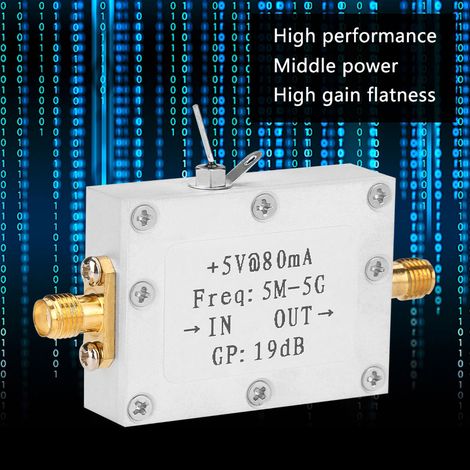 Amplificateur de signal RF large bande 5 MHz-5 GHz, gain de 19 dB à 2 GHz, amplification large bande (1/5)
