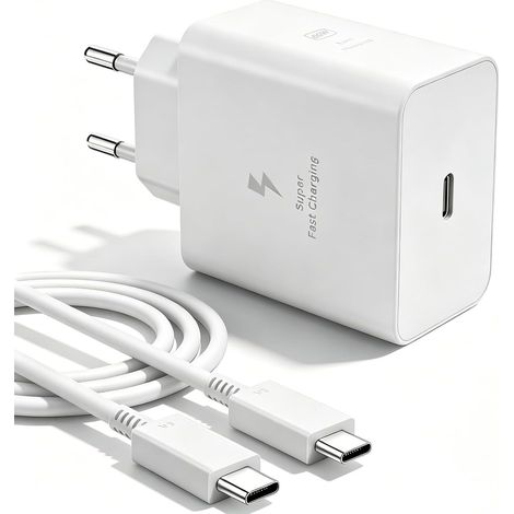 USB C Chargeur 60W Chargeur Rapide avec Câble USB C 2m pour Samsung Galaxy (1/5)