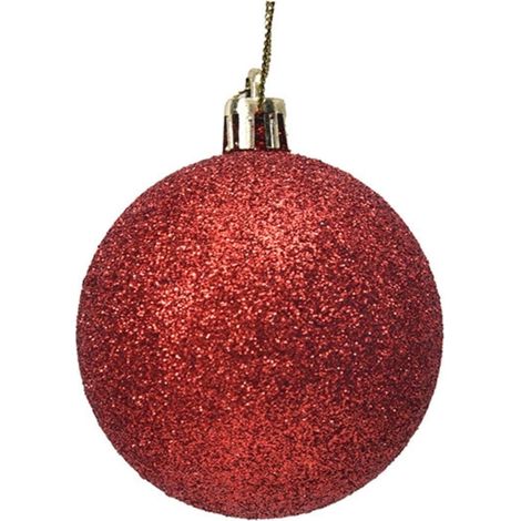 Boule De Noël - 15 cm - En Plastique Brillant Anti-cassable - Avec Corde De Suspension - Pour Arbre De Noël Plafond Et Décoration Commerciale - Lot De 1