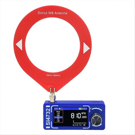 SI4732 All Band Récepteur Radio 0.5-108mhz FM AM SSB LSB USB ESP32-S3 Radio HF SW MW VHF Radio avec Antenne Bleu (1/5)