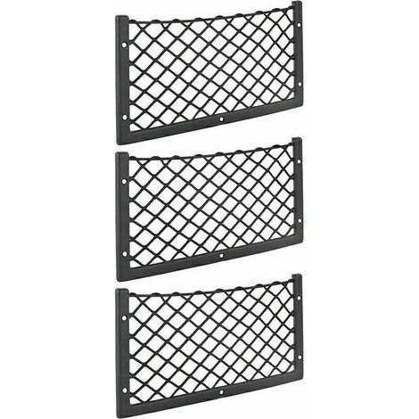 Auto-Organizer 36 x 18 cm, hochelastisches Aufbewahrungsnetz mit seitlichem Rautenmuster (3-teilig) – Fei Yu (1/5)