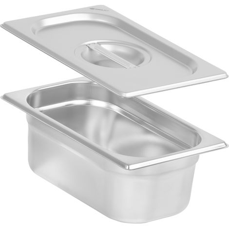 Mahlzeit Bac GN 1/4 avec couvercle  Hauteur 100 mm  Différentes tailles disponibles, gastronomique
