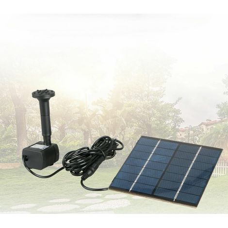 Fontaine Solaire économe en énergie pour extérieur – Pompe à Eau Solaire 1,2W avec 5 Buses de pulvérisation – Idéale pour Jardin, Abreuvoir à Oiseaux, Bassin à Poissons et terrasse – Décorative