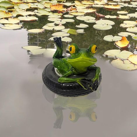 Statuette Frog Garden Figurine Décorative Animale Résine Naturelle 14x13x9.5cm / 13x15.5x8.5cm 2 Pièces Ornement Extérieur Intérieur Vintage Cadeau Jardins Maison (1/5)
