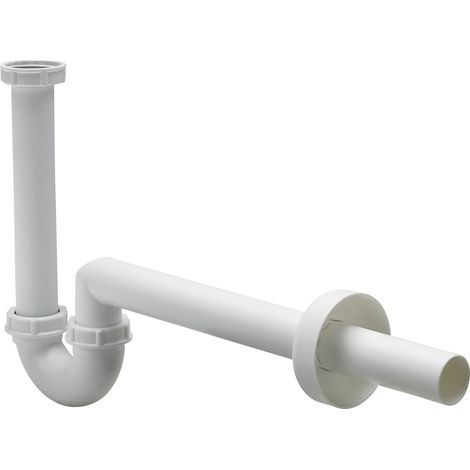 Piège à odeurs tubulaire 5536 en plastique blanc G1 1/4 x 32 mm