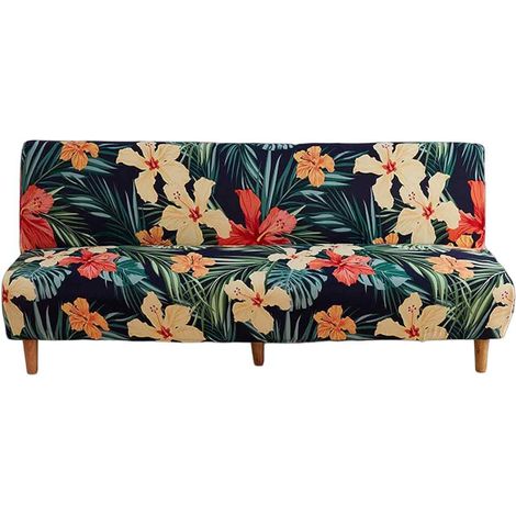 Housse universelle extensible sans accoudoir pour canapé , imprimé style 5, taille S (1/5)
