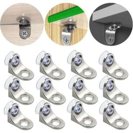 Taquets de support d'étagère 12 pièces – Alliage de zinc – Ventouses amovibles pour cloisons lourdes – Facile à installer (1/5)